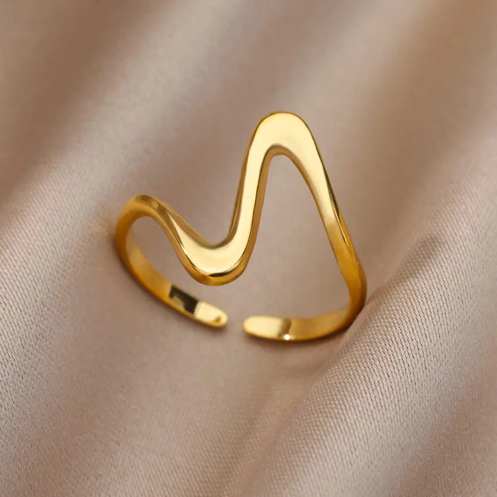 Luxury 316L Stainless Steel Gold Color Ring