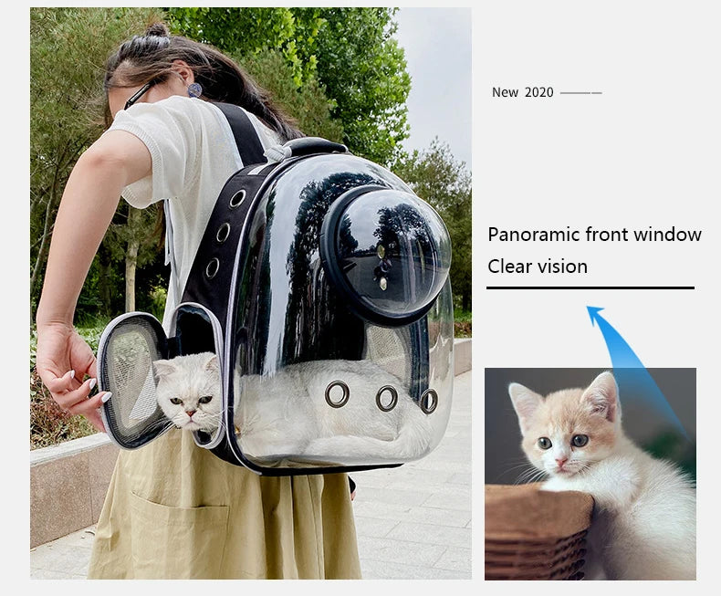 Cat Carrying Backpacks Breathable - Portable Transparent