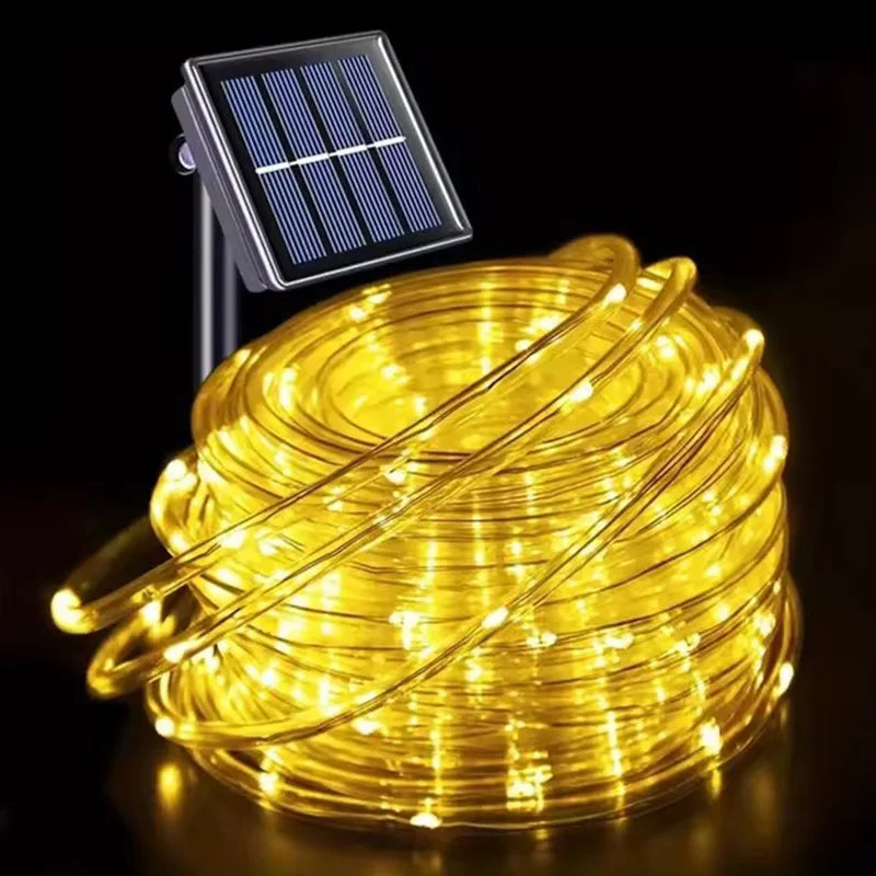 7M/12M Outdoor Solar LED Rope Light – Waterproof String Lights
