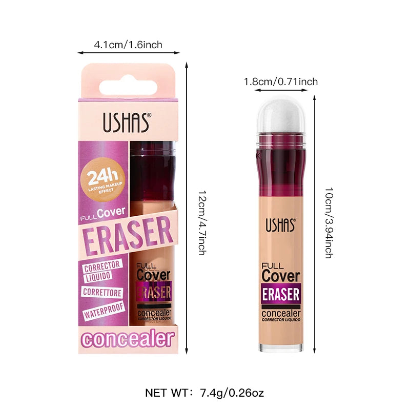 USHAS 12 Color Liquid Concealer - Moisturizing, Long-Lasting, and Lightweight