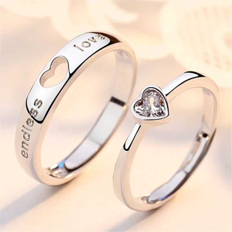 Adjustable Sun Moon Couple Rings