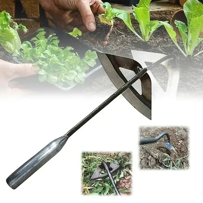 All-Steel Hollow Hoe – Handheld Weeding & Planting Tool