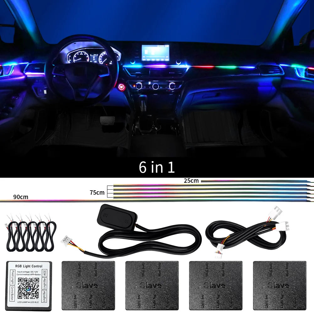 18-in-1 Dual Zone Car Ambient Light Kit