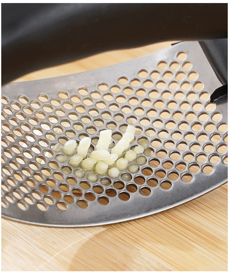Stainless Steel Garlic Press Crusher - Manual