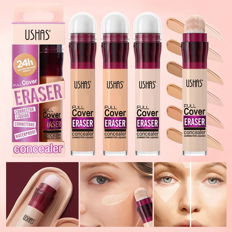 USHAS 12 Color Liquid Concealer - Moisturizing, Long-Lasting, and Lightweight