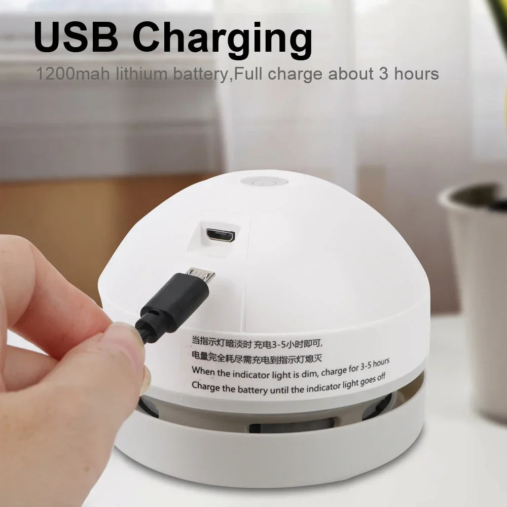 Mini Desk Dust Vacuum – USB Charging Sweeper