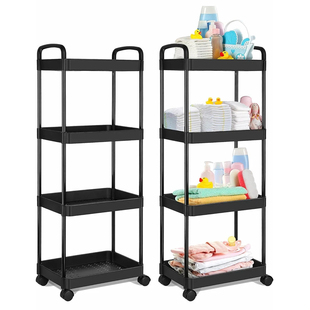 Rolling Storage Cart with Wheels – Detachable Organizer