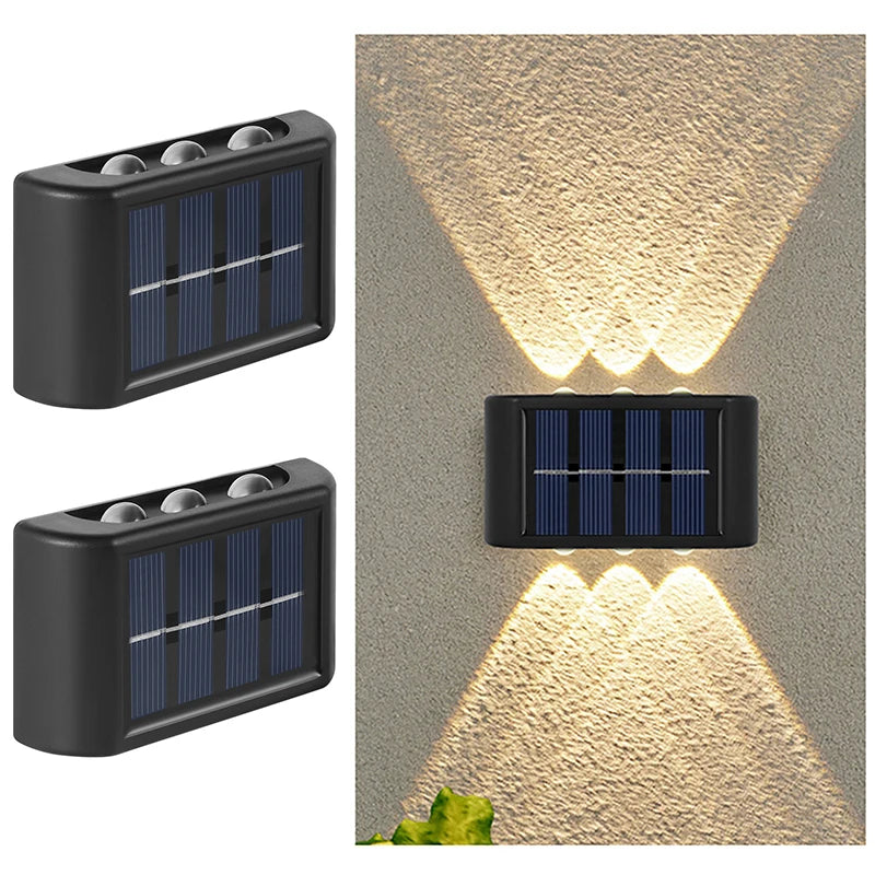 6 LED Solar Wall Lights