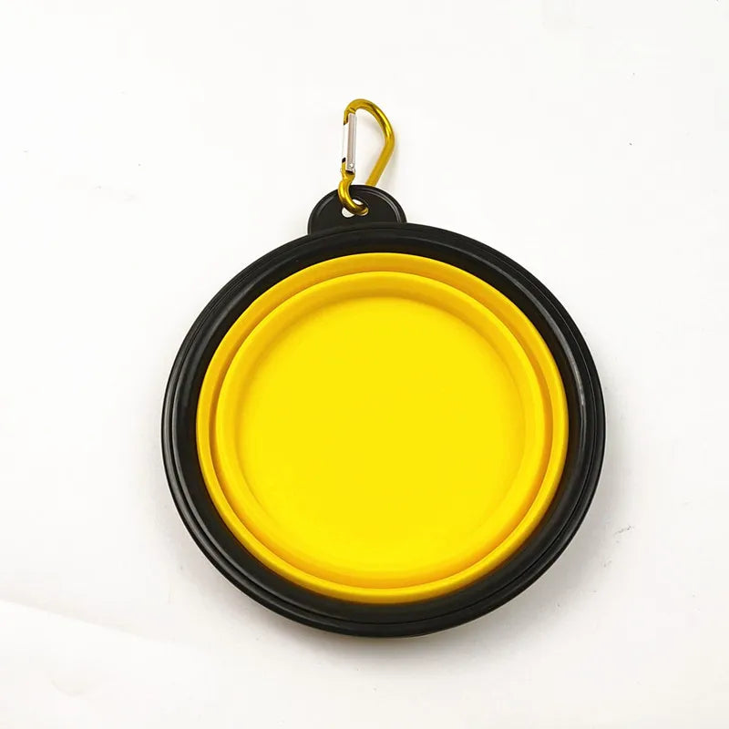 350ml Folding Pet Bowl – Portable Travel Dog & Cat Bowl with Keychain