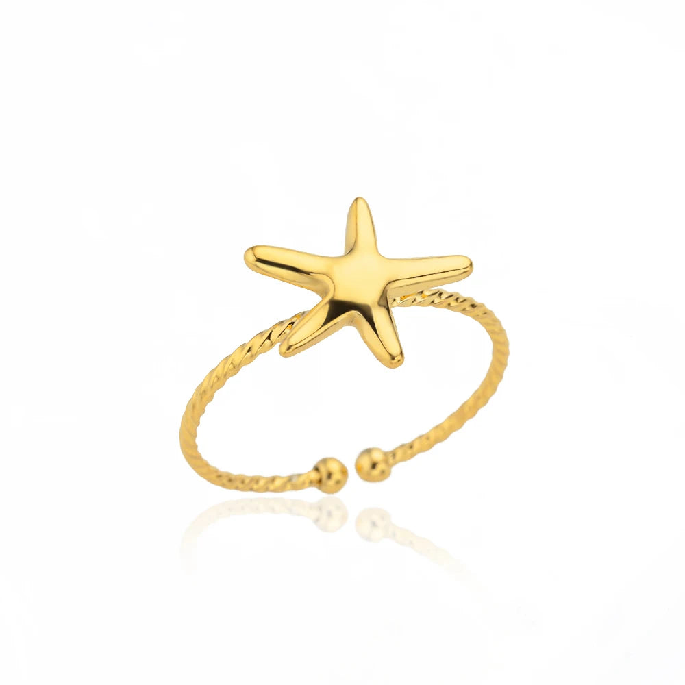 Luxury 316L Stainless Steel Gold Color Ring