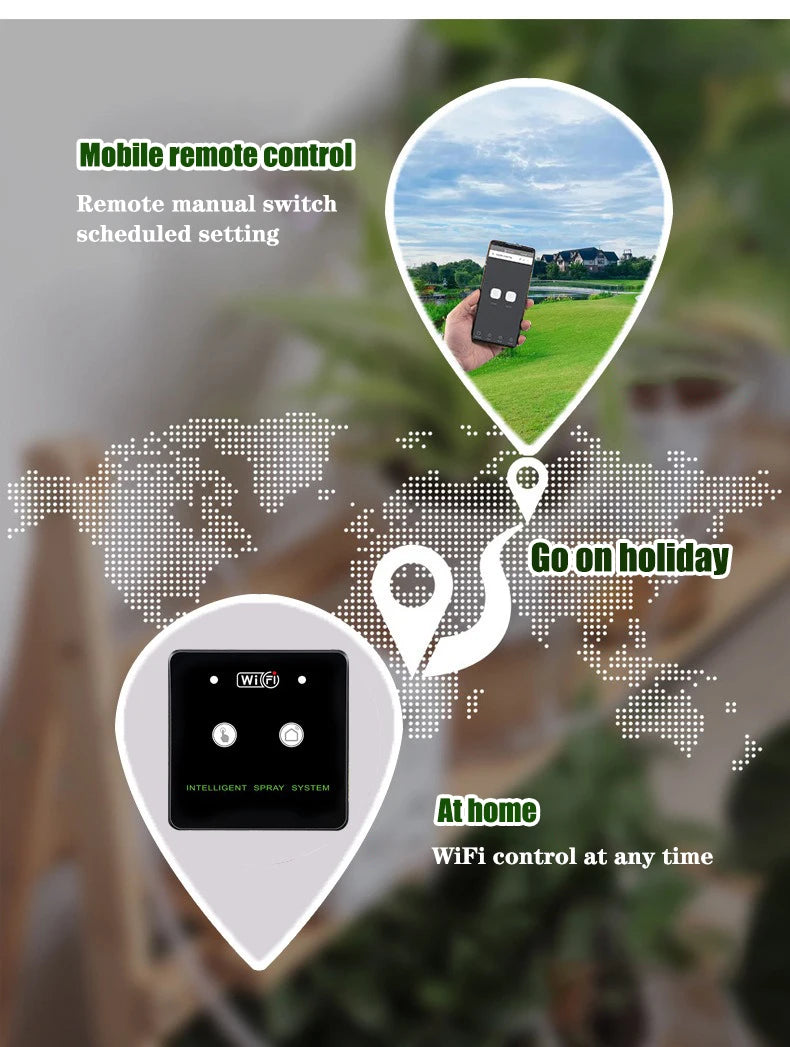 WiFi-Controlled Rainforest Sprayer – Automatic Mist System