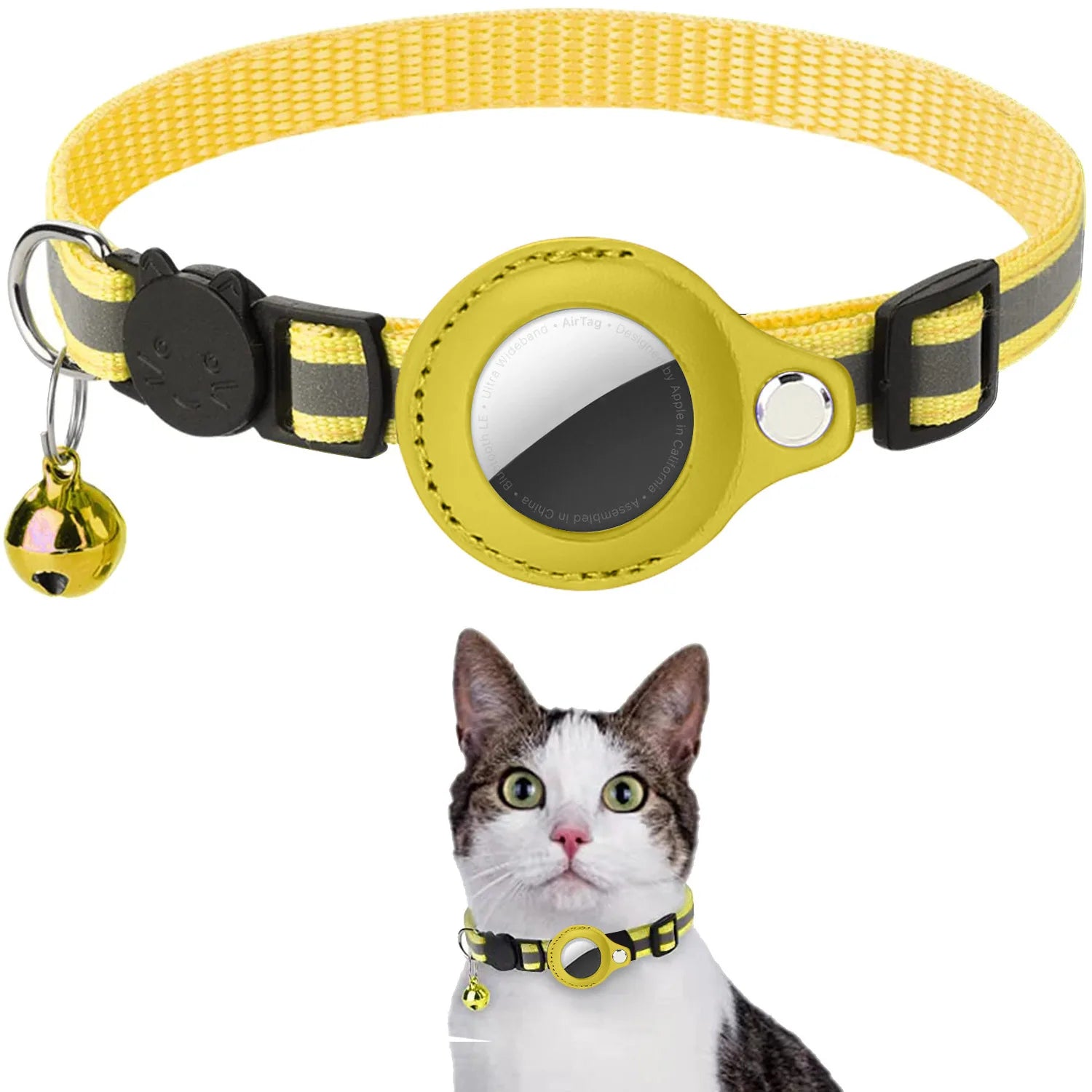 Cat AirTag Holder Collar β Adjustable, Breakaway Design