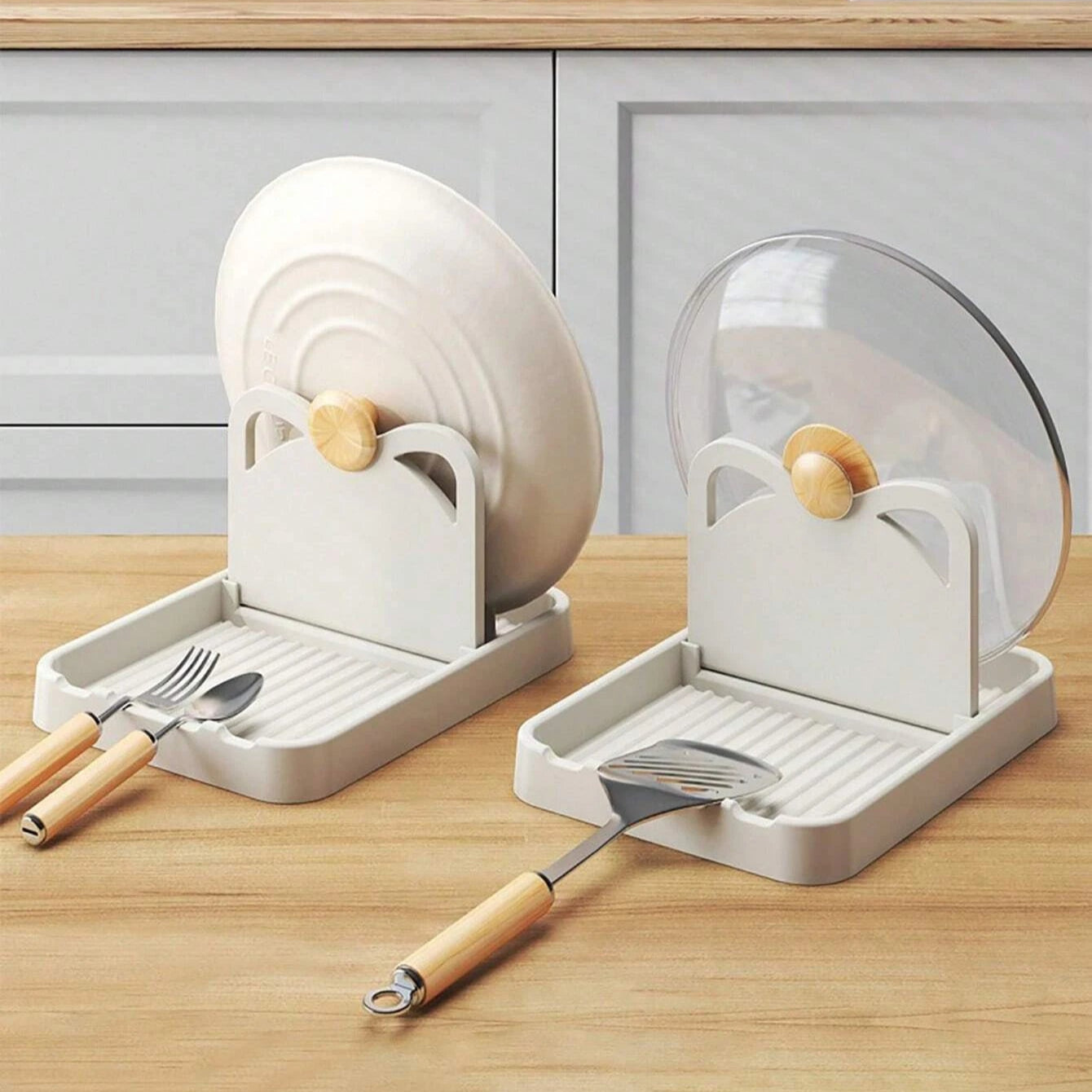 1/2pcs Multifunctional Pot Lid Holder