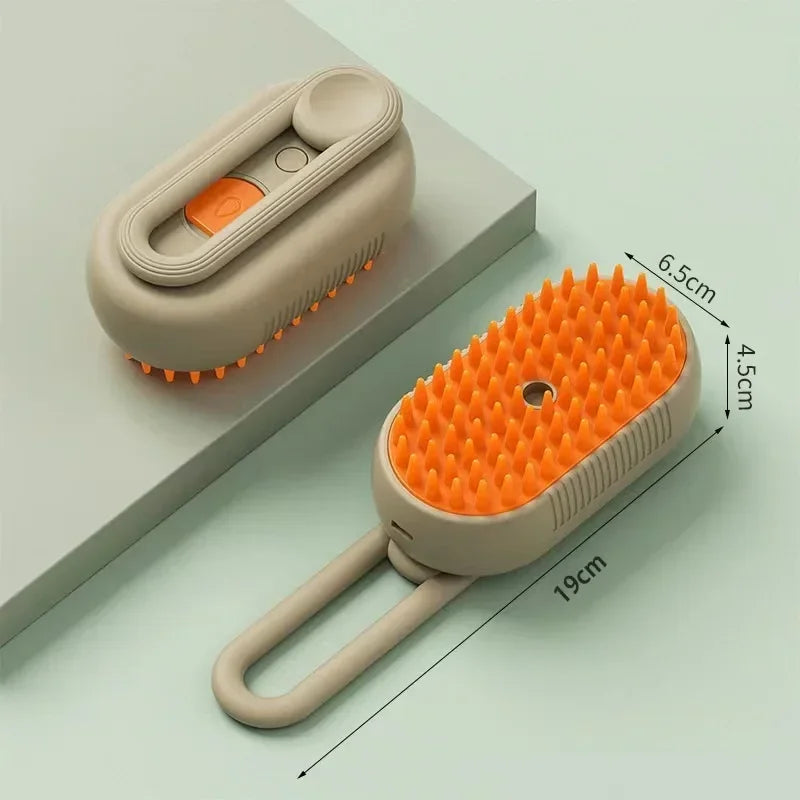 Electric Pet Massage Comb – One-Touch Spray Grooming Brush