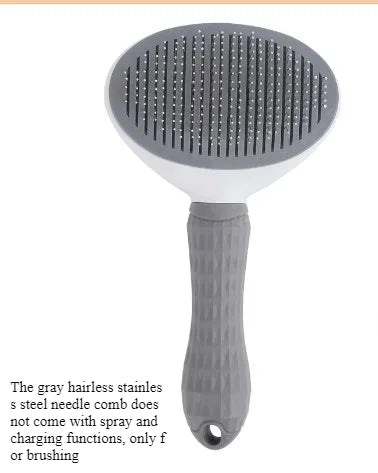 Electric Pet Massage Comb – One-Touch Spray Grooming Brush