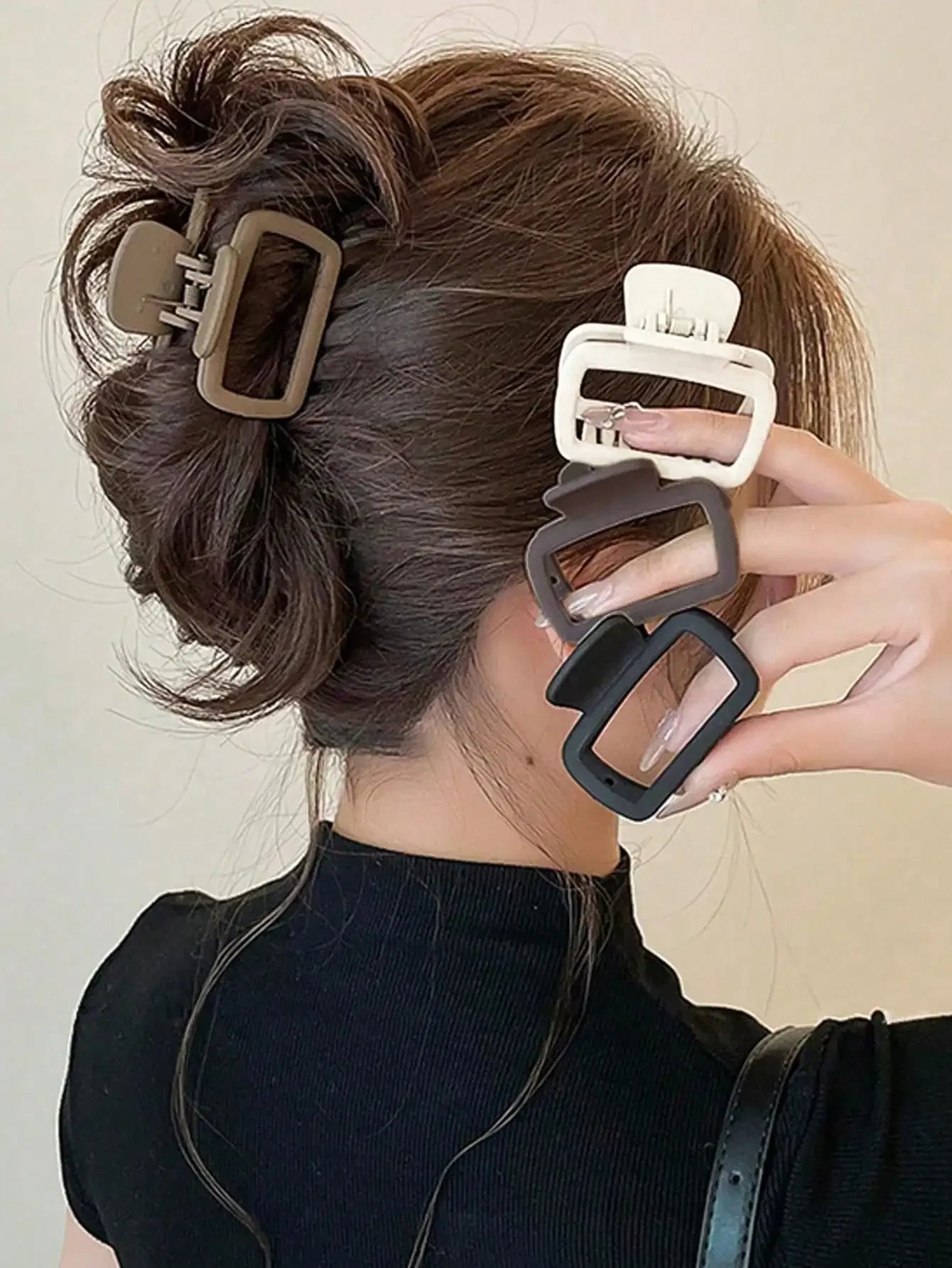 4PCS Women's Square Hair Claw Clips