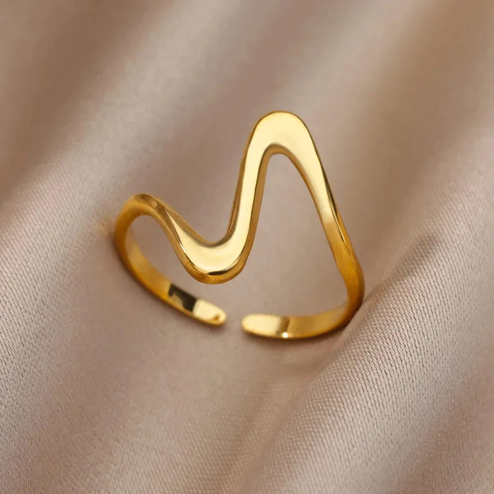 Luxury 316L Stainless Steel Gold Color Ring