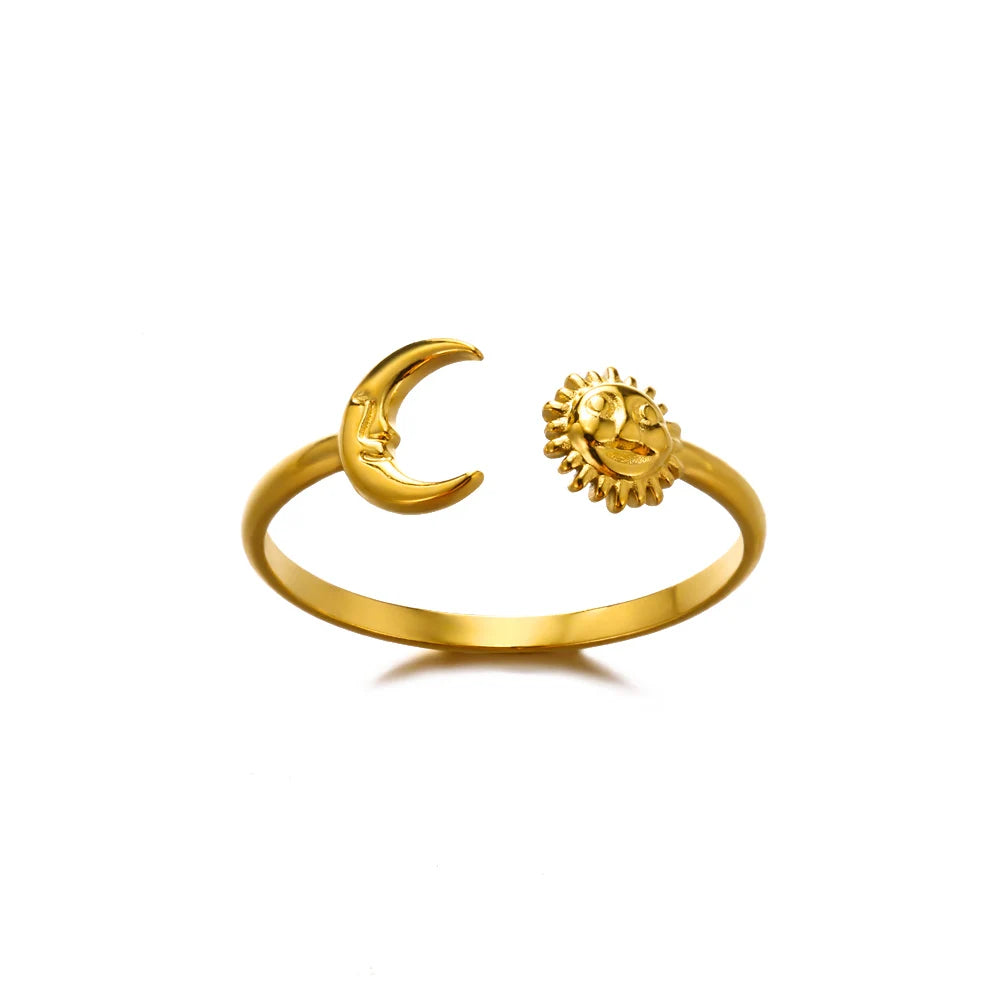 Luxury 316L Stainless Steel Gold Color Ring