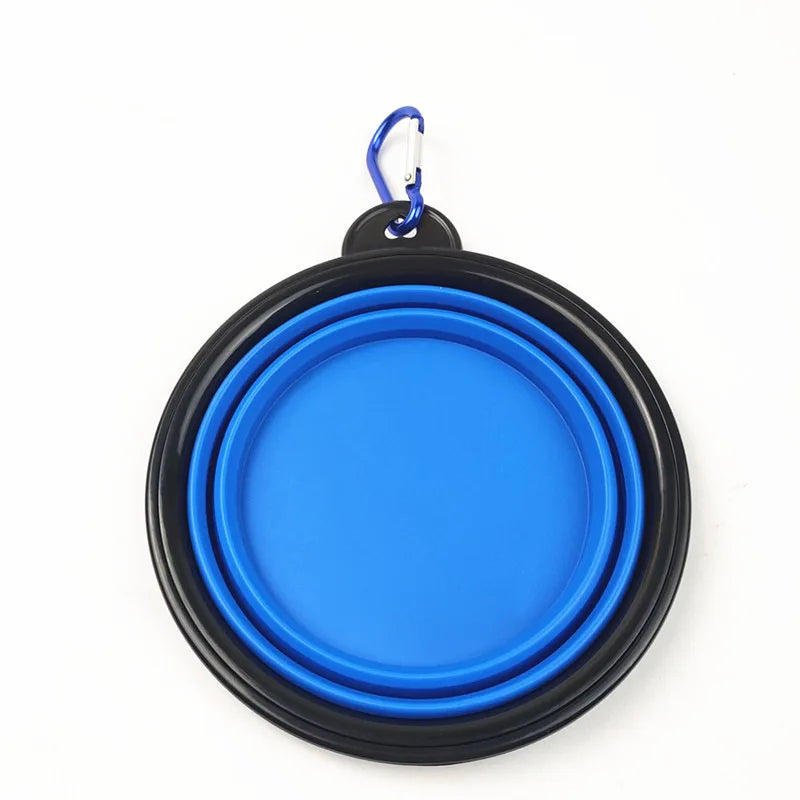 350ml Folding Pet Bowl – Portable Travel Dog & Cat Bowl with Keychain
