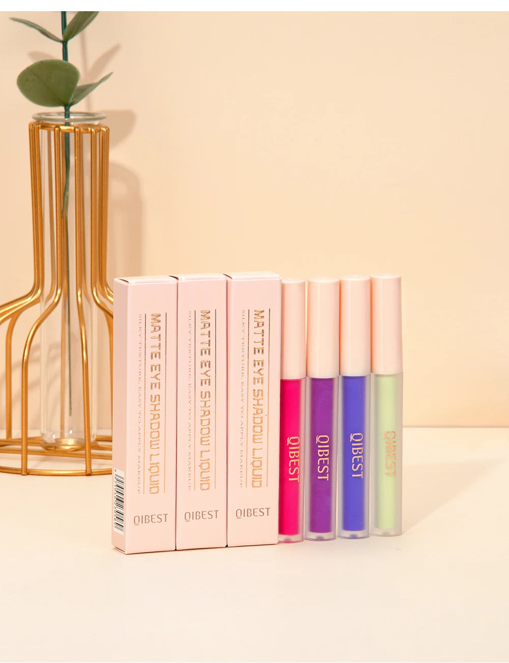 QIBEST 8-Color Matte Liquid Eyeshadow Stick