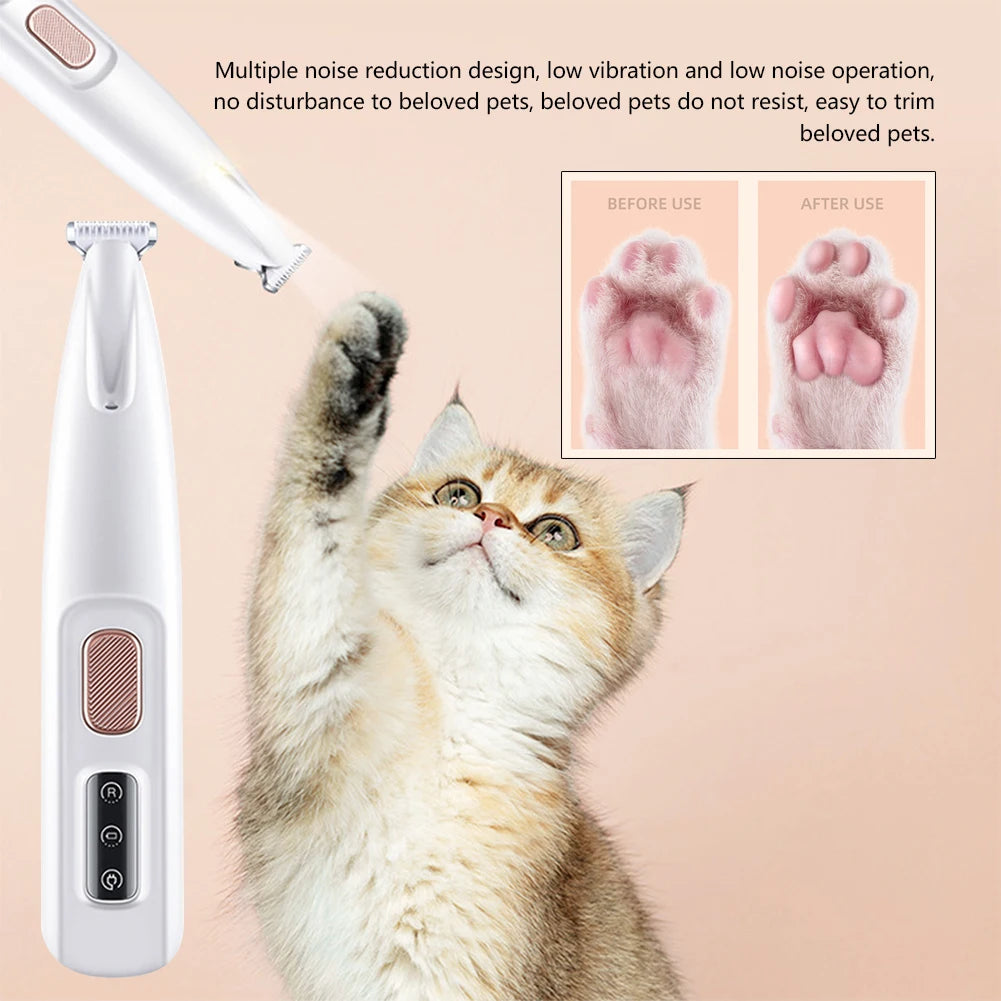 Portable Dog Paw Trimmer β LED Rechargeable Nail Grinder