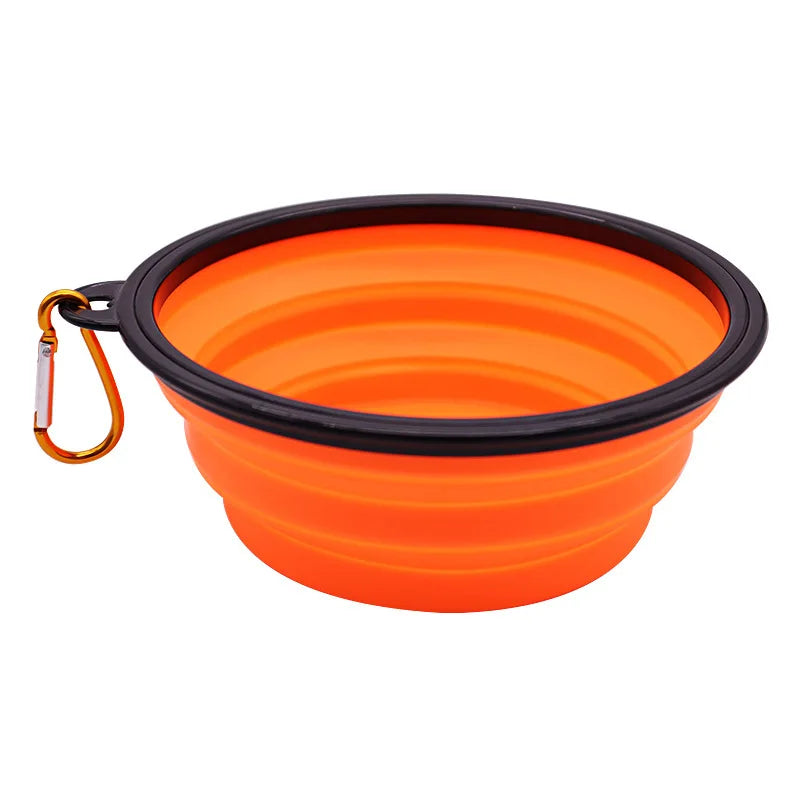 350ml Folding Pet Bowl – Portable Travel Dog & Cat Bowl with Keychain