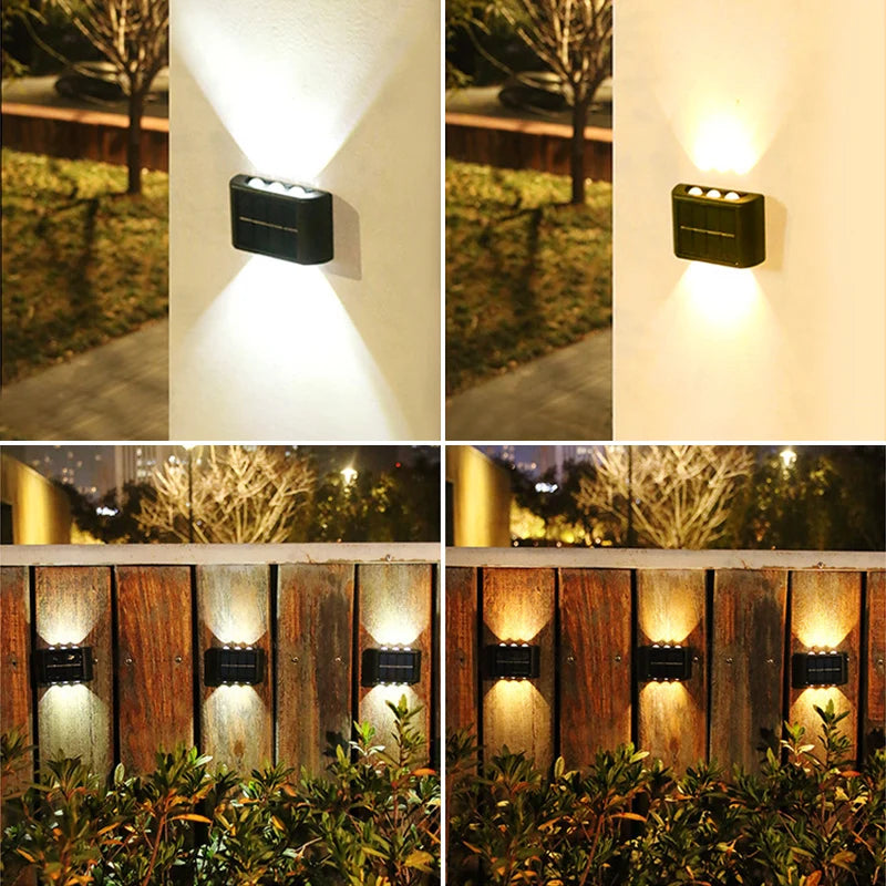 6 LED Solar Wall Lights