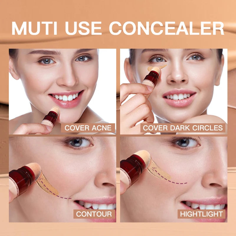 USHAS 12 Color Liquid Concealer - Moisturizing, Long-Lasting, and Lightweight