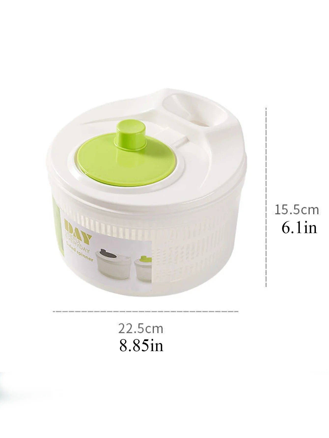 Manual Salad Spinner – Vegetable & Fruit Dehydrator with Hand Crank