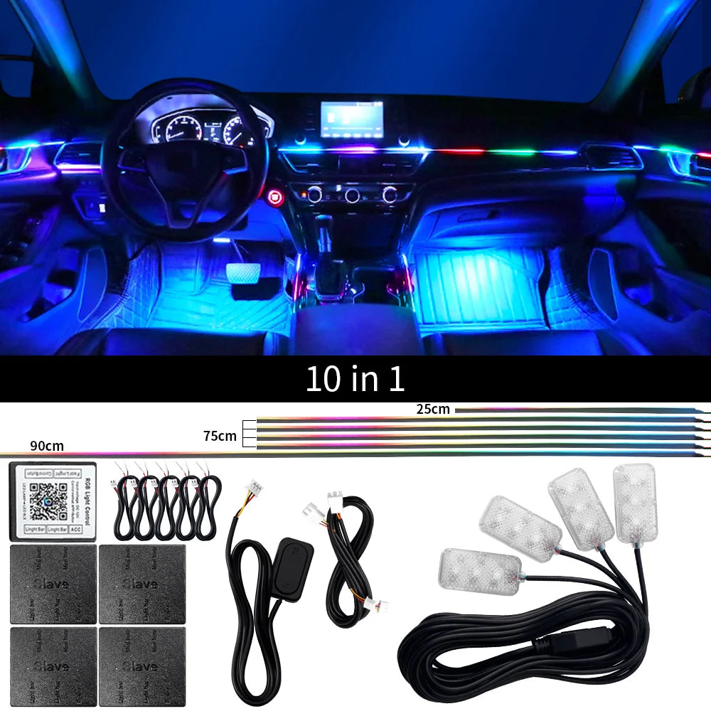18-in-1 Dual Zone Car Ambient Light Kit