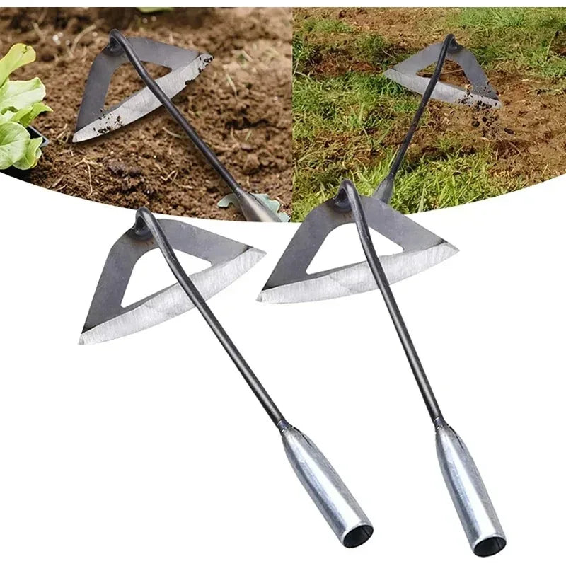 All-Steel Hollow Hoe – Handheld Weeding & Planting Tool