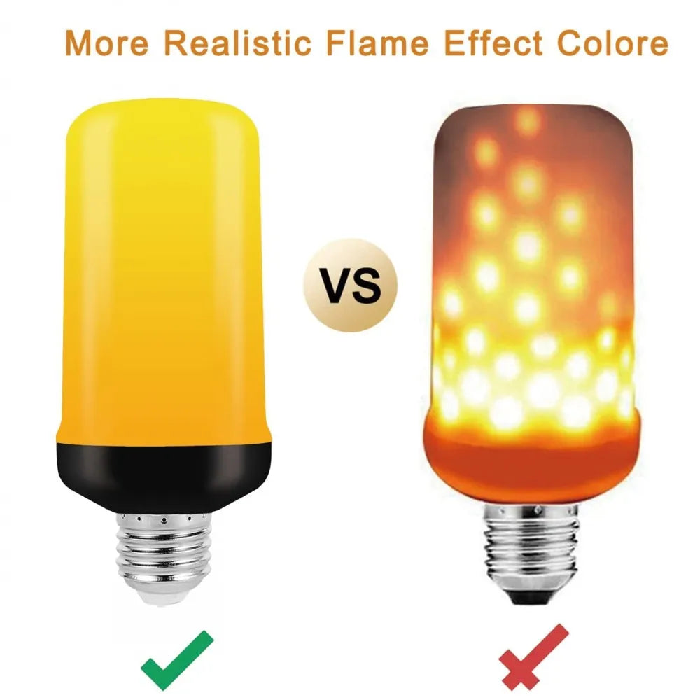 B22/E27 LED Flame Light Bulb – 4 Modes Fire Effect