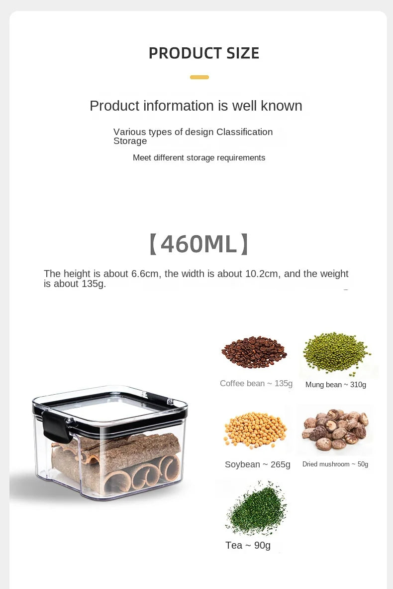 Plastic Sealed Jars Set