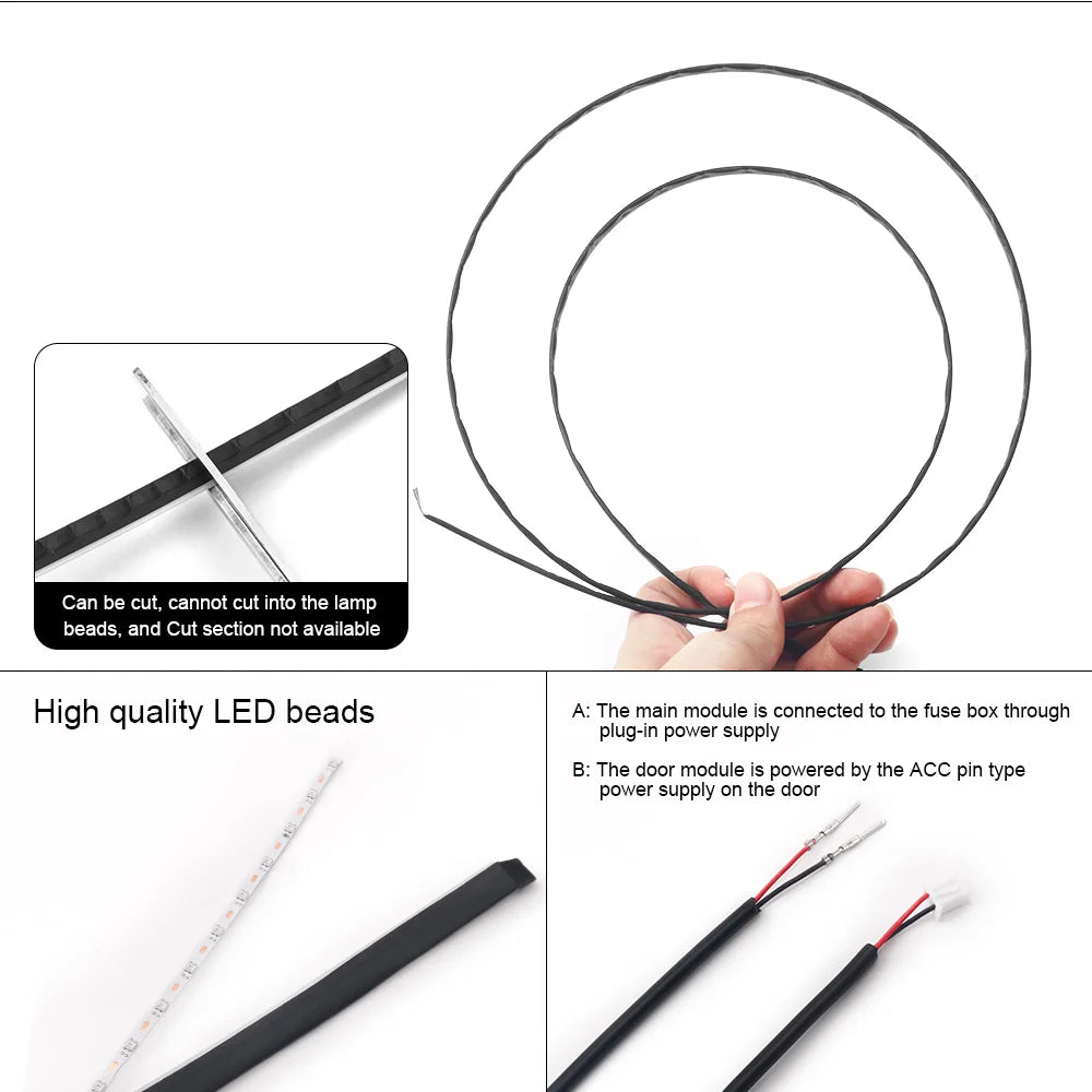 18-in-1 Dual Zone Car Ambient Light Kit