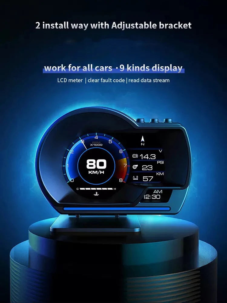 A501 Car HUD Display – OBD2 Smart Digital