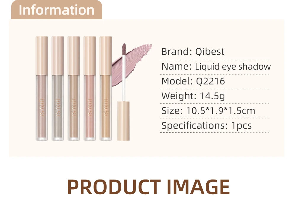 QIBEST 8-Color Matte Liquid Eyeshadow Stick