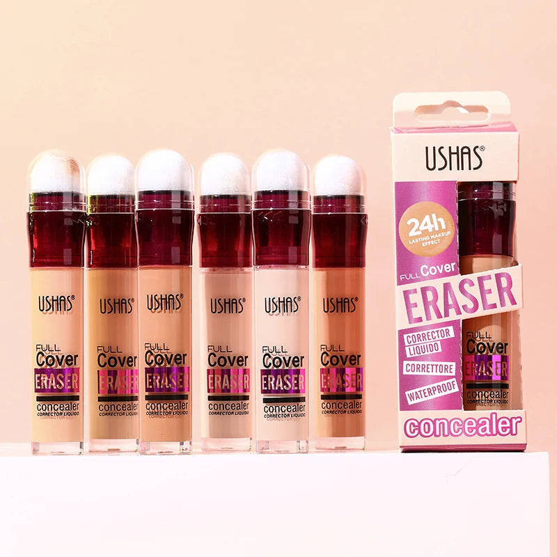 USHAS 12 Color Liquid Concealer - Moisturizing, Long-Lasting, and Lightweight