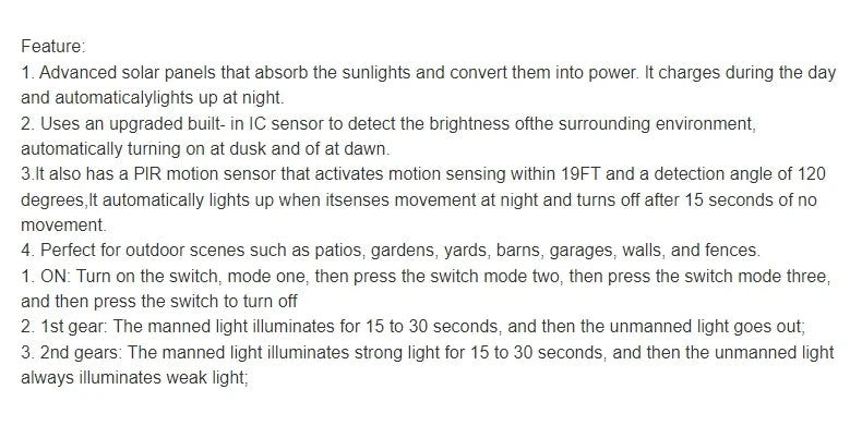 Powerful Outdoor Solar Lamp – Waterproof LED Streetlight for Garden
