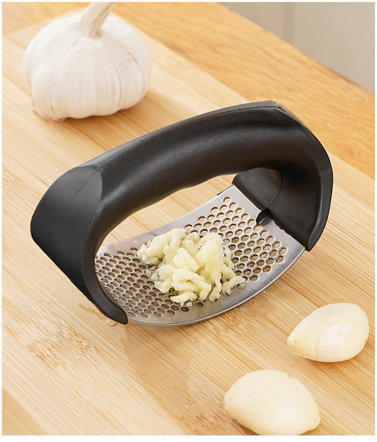 Stainless Steel Garlic Press Crusher - Manual