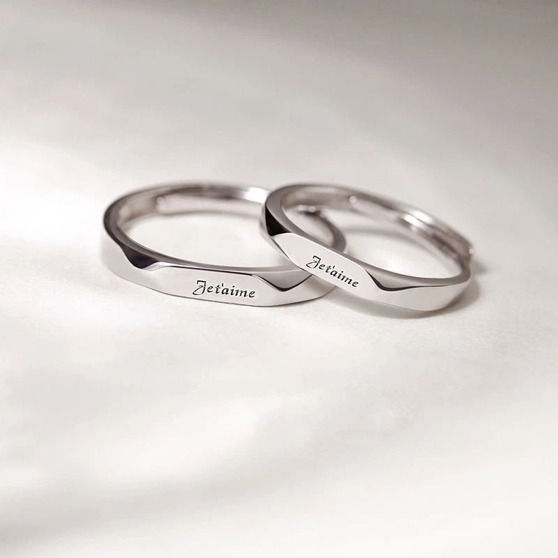 Adjustable Sun Moon Couple Rings