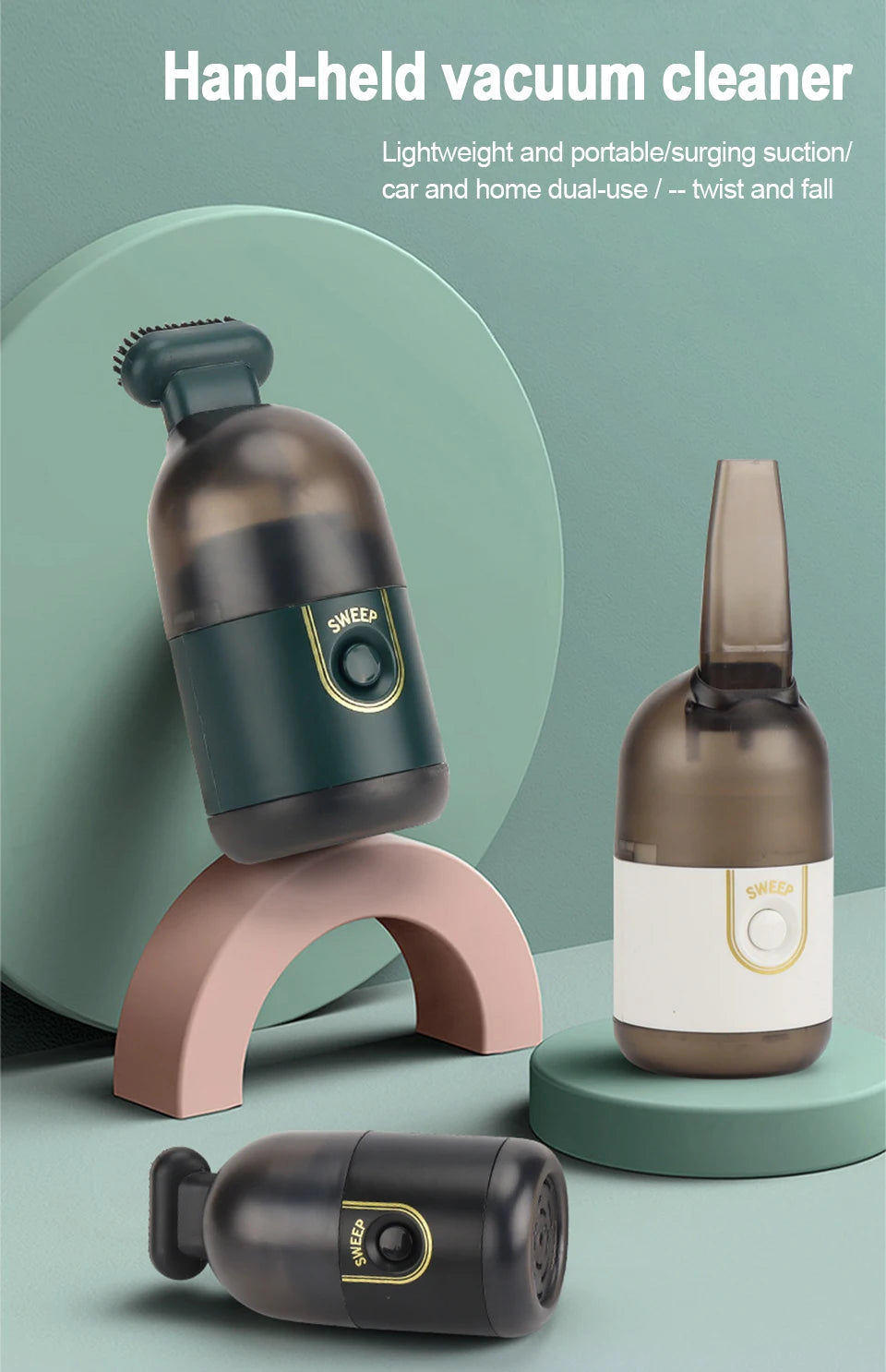 Portable Wireless Vacuum Cleaner – Handheld Desktop & Home Cleaner