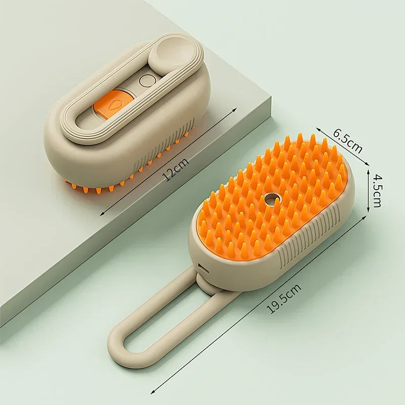 Electric Pet Massage Comb – One-Touch Spray Grooming Brush