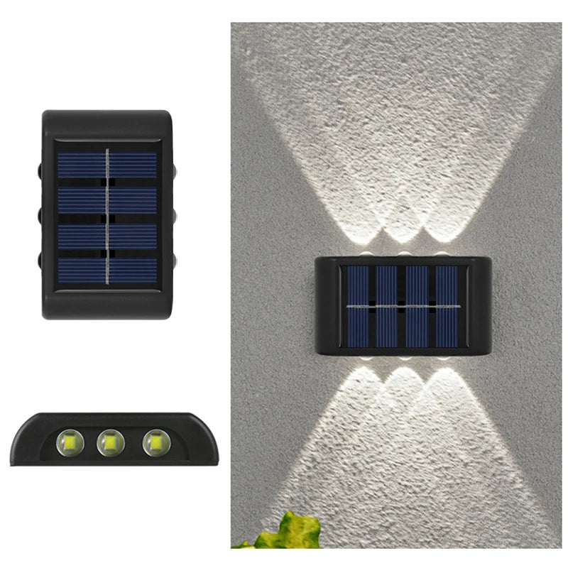 6 LED Solar Wall Lights