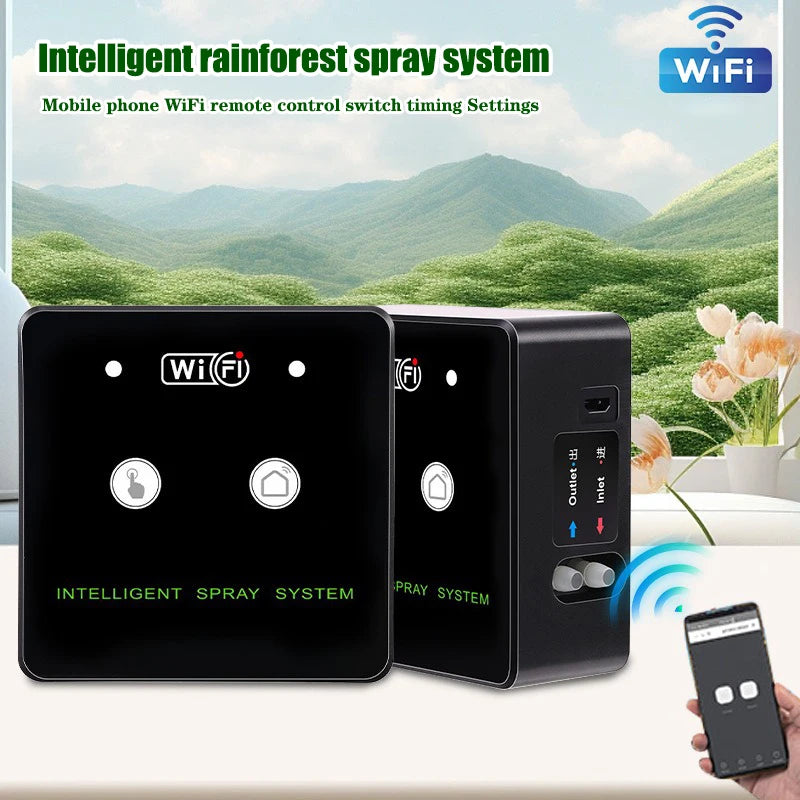 WiFi-Controlled Rainforest Sprayer – Automatic Mist System