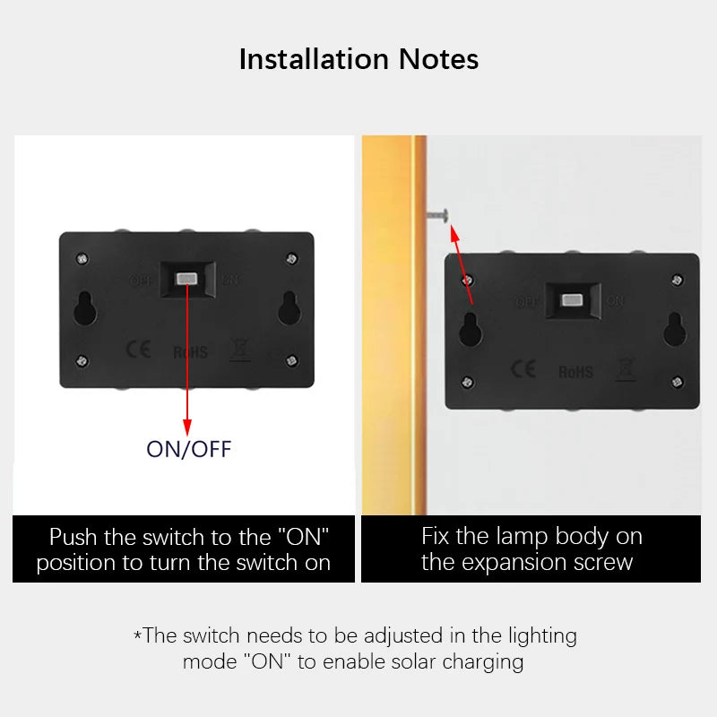6 LED Solar Wall Lights
