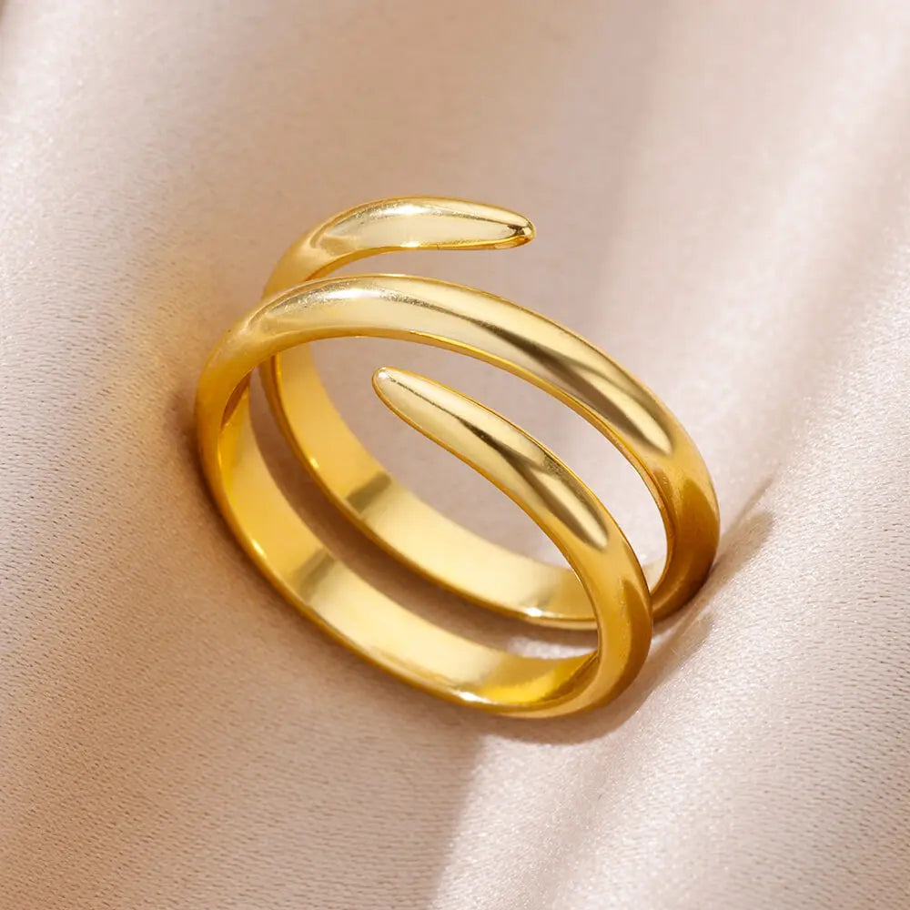 Luxury 316L Stainless Steel Gold Color Ring