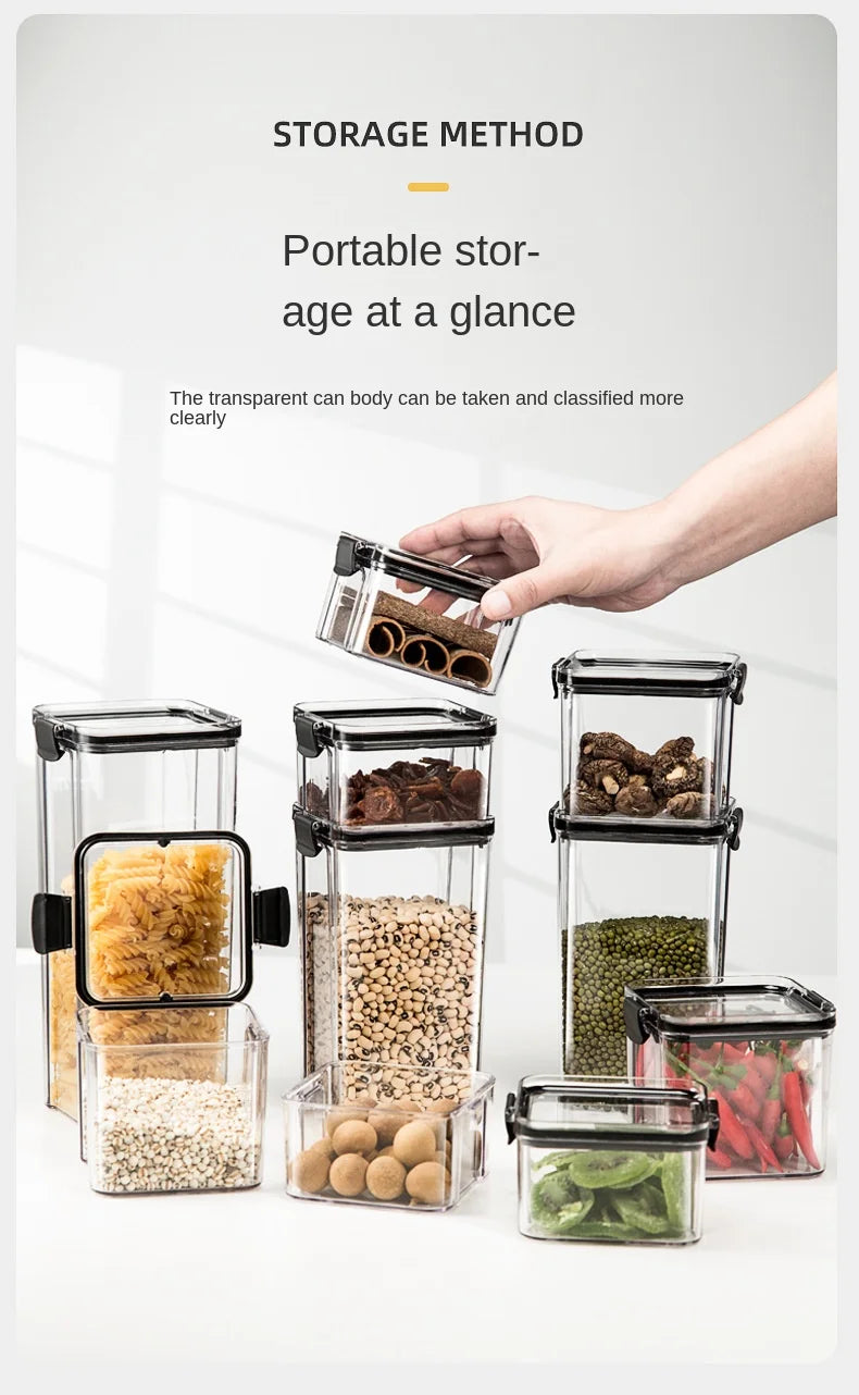 Plastic Sealed Jars Set