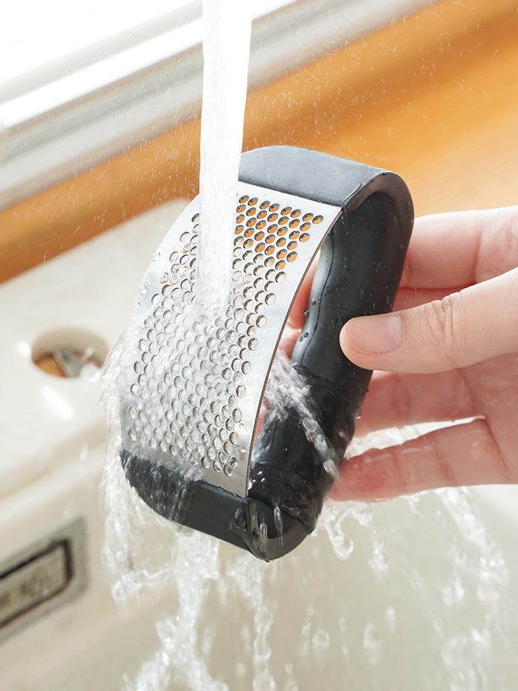 Stainless Steel Garlic Press Crusher - Manual