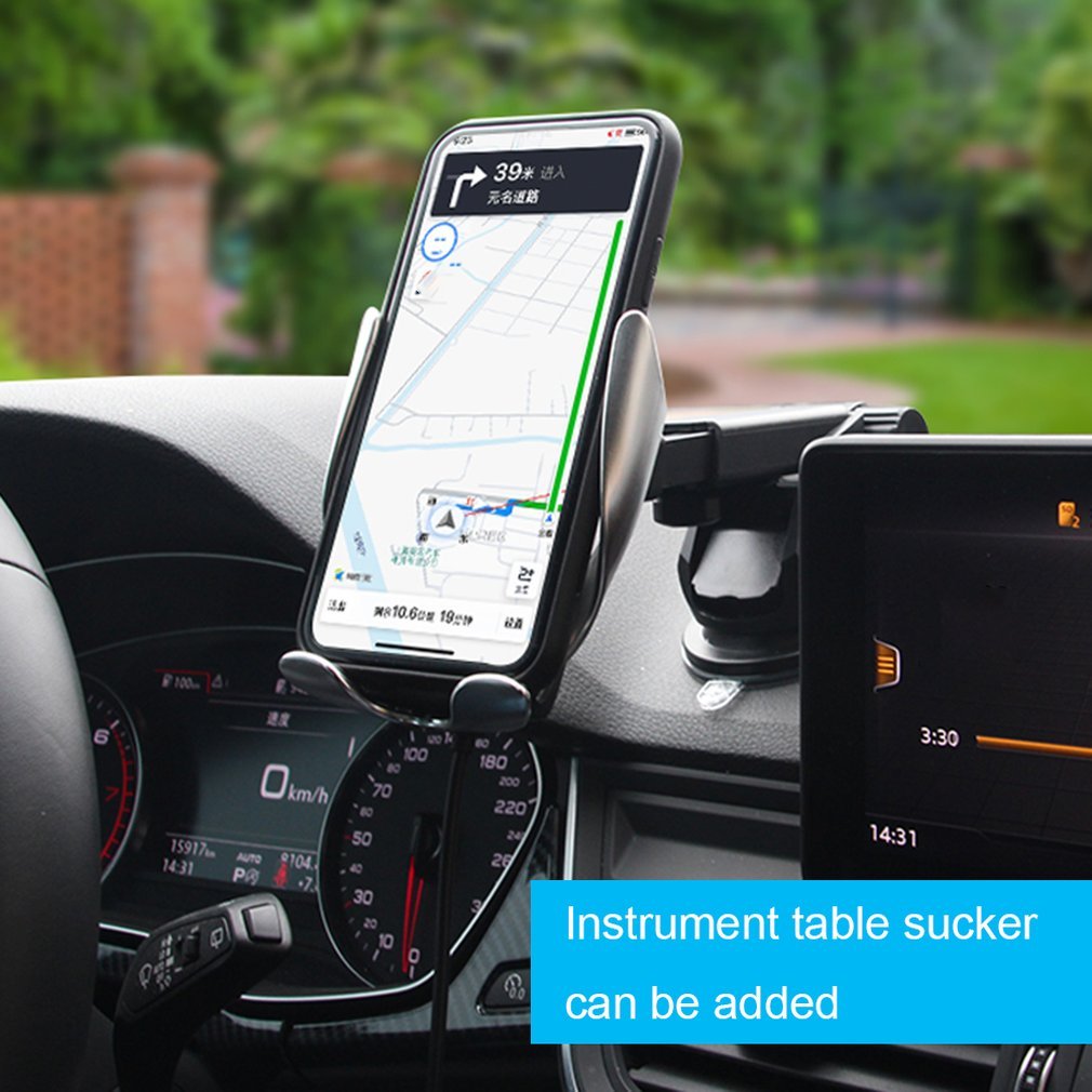 S5 Car Wireless Charger – 10W Fast Charging with Phone Holder