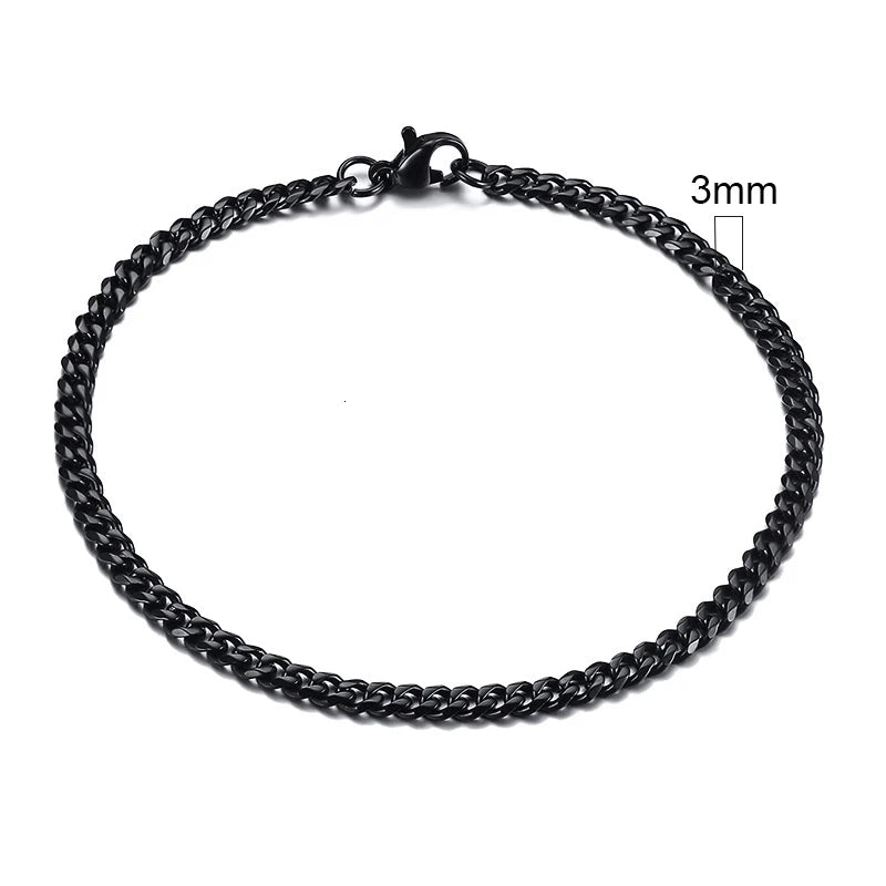 Vnox 3-11mm Chunky Miami Curb Chain Bracelet for Men
